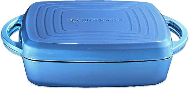 2-in-1 Square Cast Iron Dutch Oven with Lid