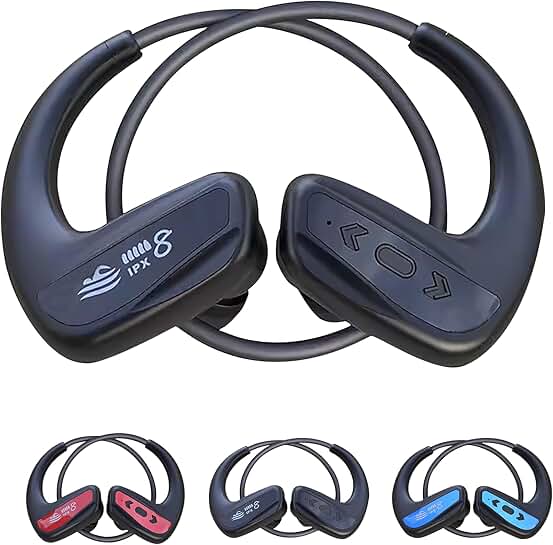Waterproof In-Ear Bluetooth Swimming Headphones with MP3, 32G