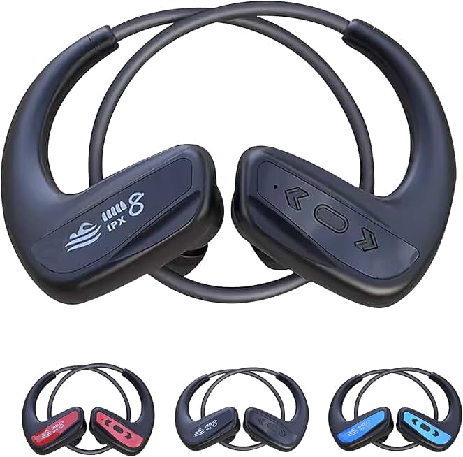 Waterproof In-Ear Bluetooth Swimming Headphones with MP3, 32G