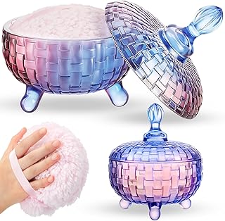 Extra Large Dusting Powder Puff with Container
