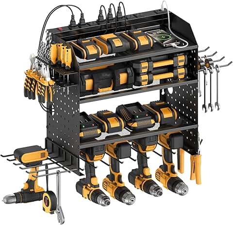 Modular Power Tools Organizer with USB Charging Station