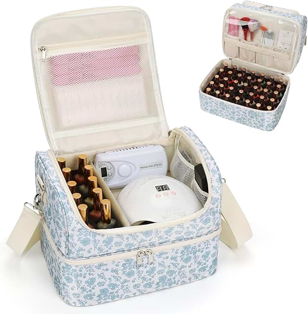 Nail Polish and Tool Organizer with 45 Bottle Capacity