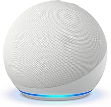 Vibrant sound speaker with voice control in white