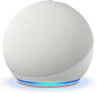 Vibrant sound speaker with voice control in white