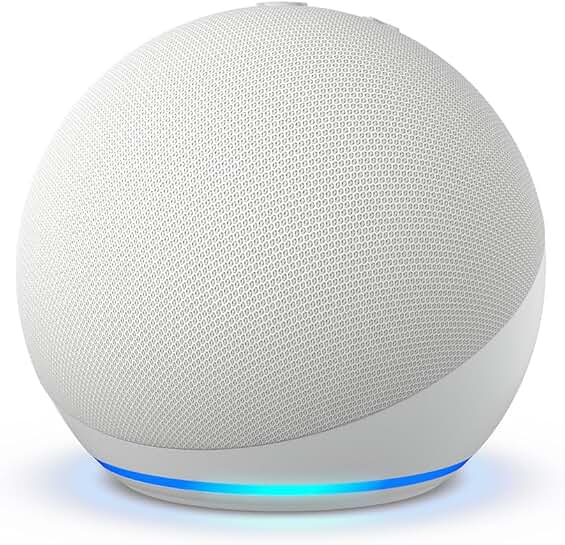 Vibrant sound speaker with voice control in white
