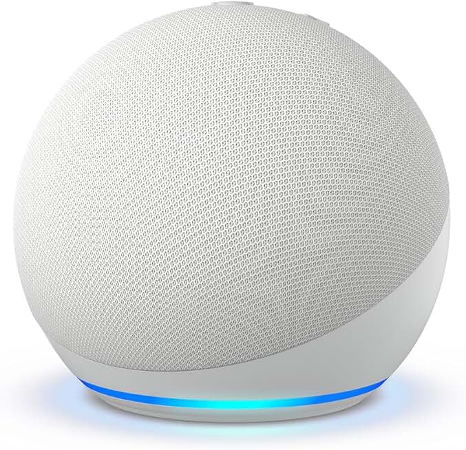 Vibrant sound speaker with voice control in white
