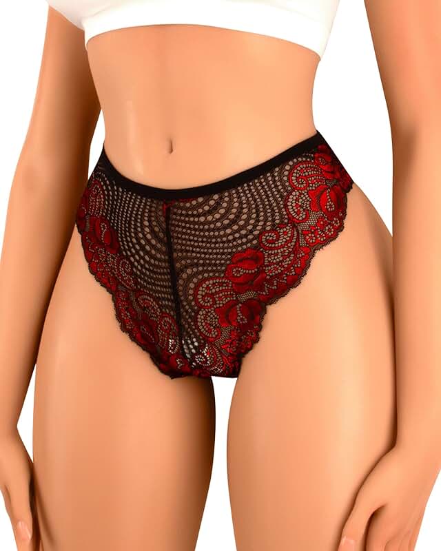 Women's Lace Thong Back Coverage Underwear