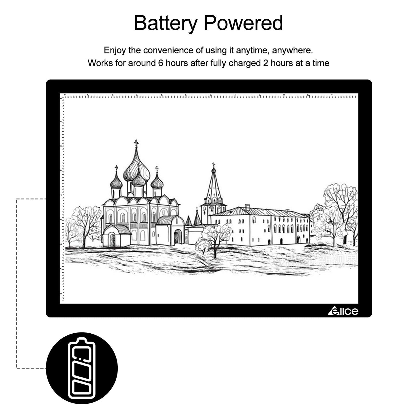 LED Light Pad A4 Wireless Battery Powered Dimmable Light Box