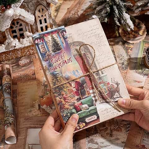 160 Christmas-themed scrapbook papers for crafts and decor