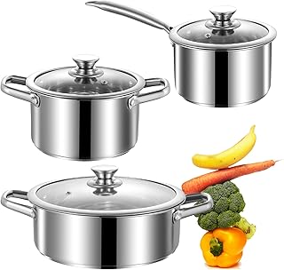 6-Piece Stainless Steel Nonstick Cookware Set