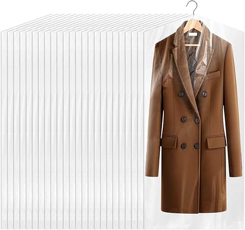 120 Clear Dry Cleaning Garment Bags for Clothes Storage