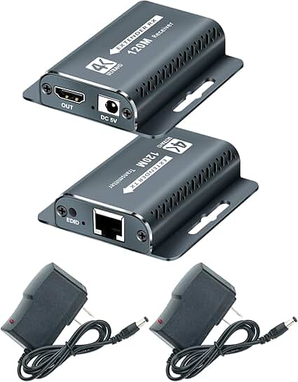 HDMI Extender 400FT/120M with POC, 1080P, 3D