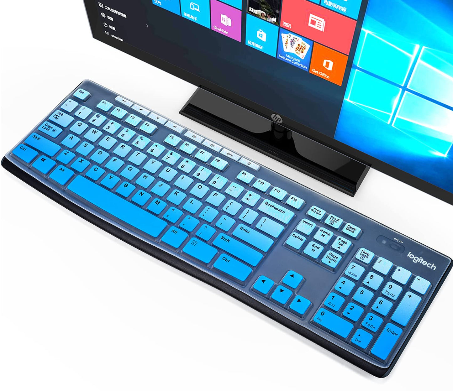 Blue Ombre Keyboard Cover for Various Logitech Models