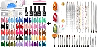 32-Color Gel Nail Polish Kit with Brushes and Tools