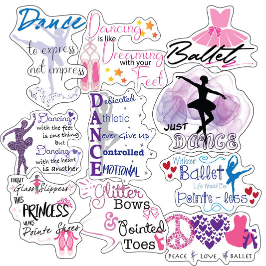XL Ballerina Stickers for Girls, Waterproof and Durable