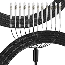 12-Core OM3 LC to LC Outdoor Armored Fiber Cable, 10m