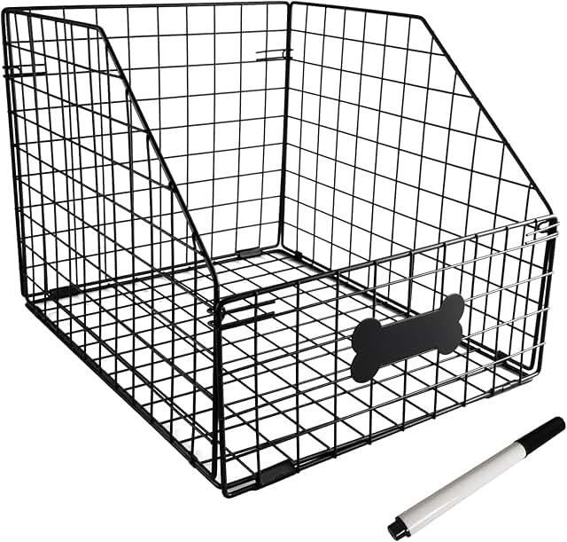 Large Metal Dog Toy Storage Basket