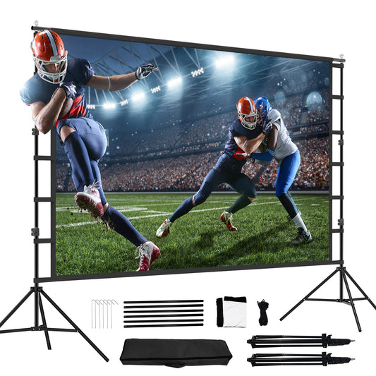 150-inch indoor outdoor projector screen with stand
