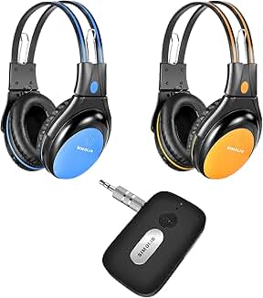 Wireless IR Headphones with Volume Control and Long Battery Life