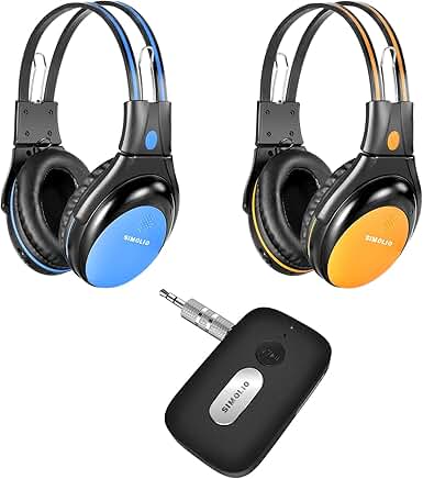 Wireless IR Headphones with Volume Control and Long Battery Life