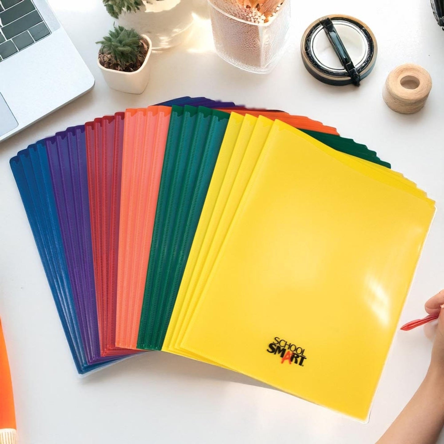 Set of 24 Assorted Color Take Home Folders