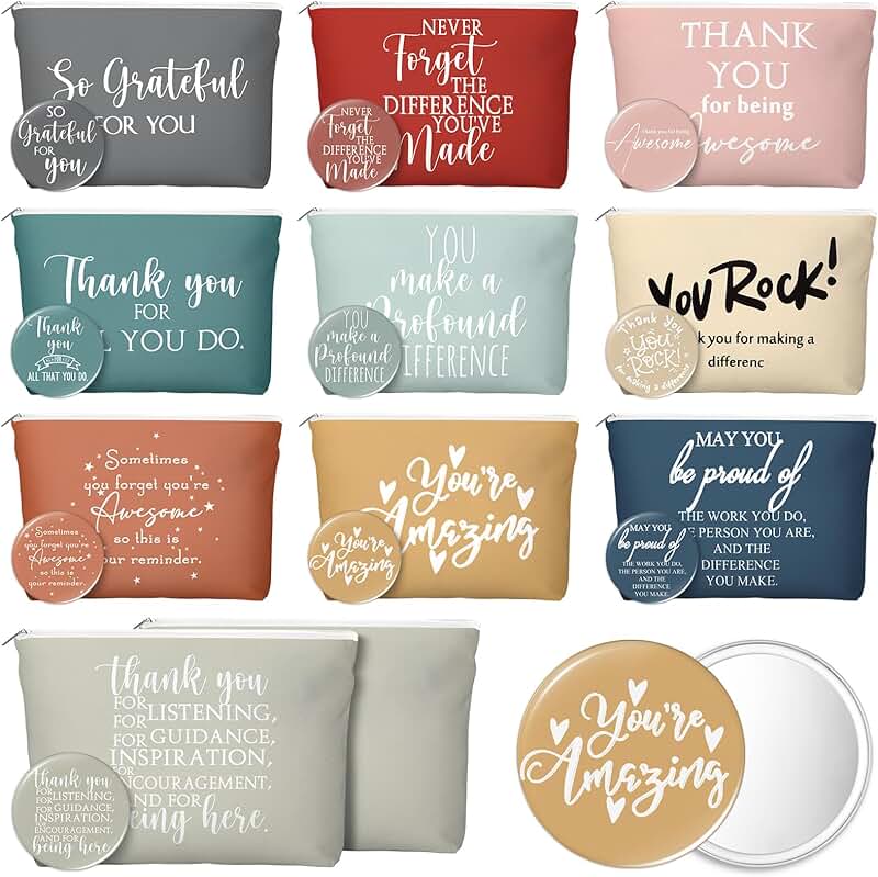 40 Inspirational Canvas Makeup Bags and Compact Mirrors