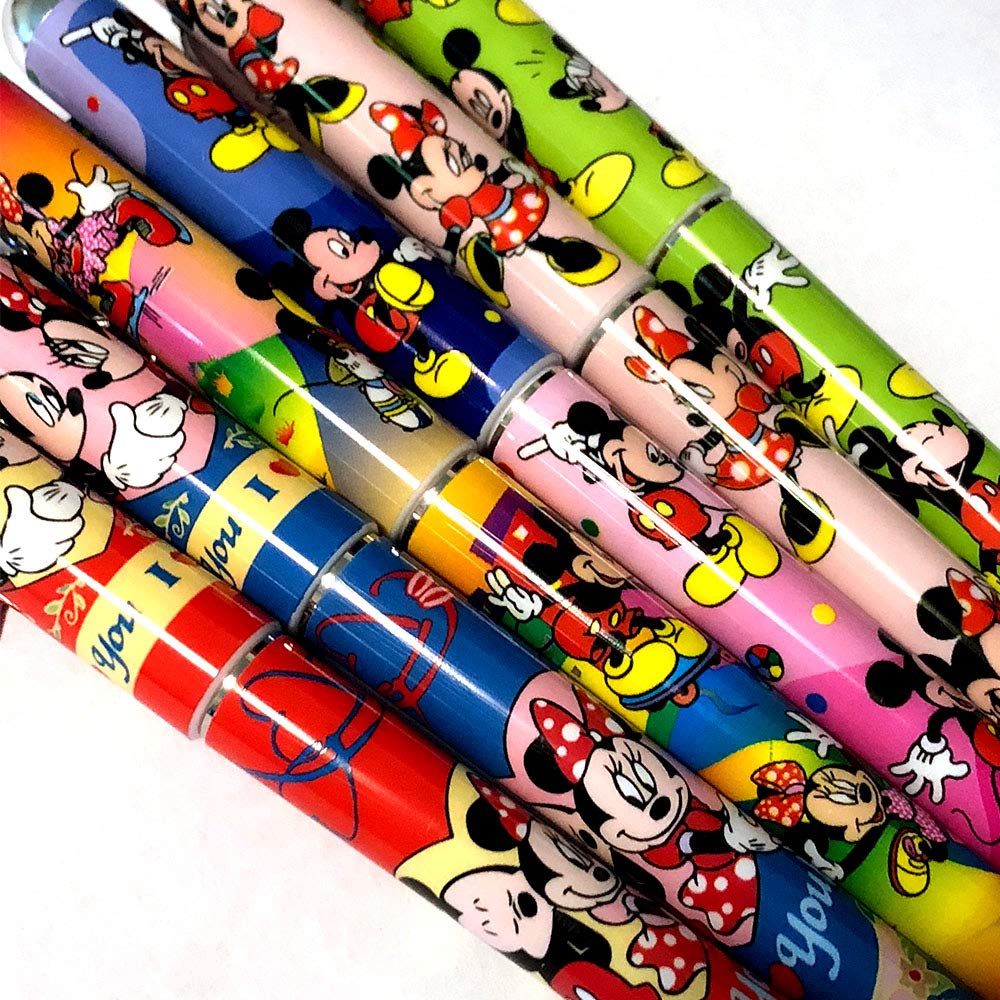Colorful Mickey and Minnie Pen Set, 6 Pieces