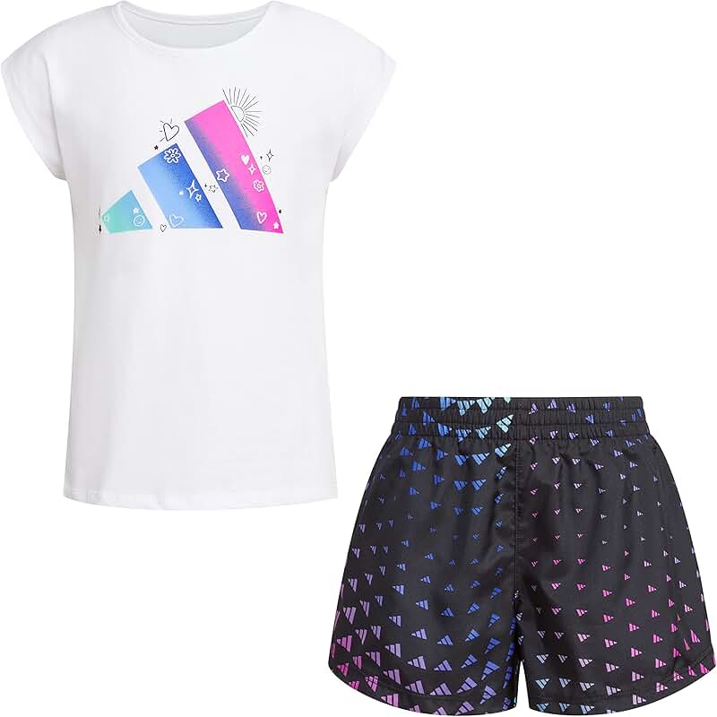 Girls' 2-Piece Tee and Print Short Set