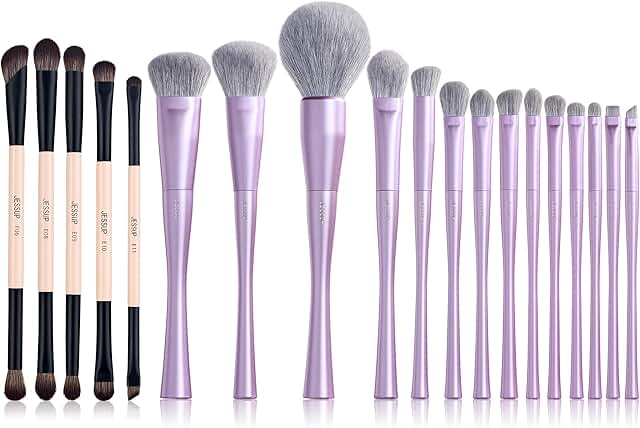 Five-piece double-ended makeup brush set