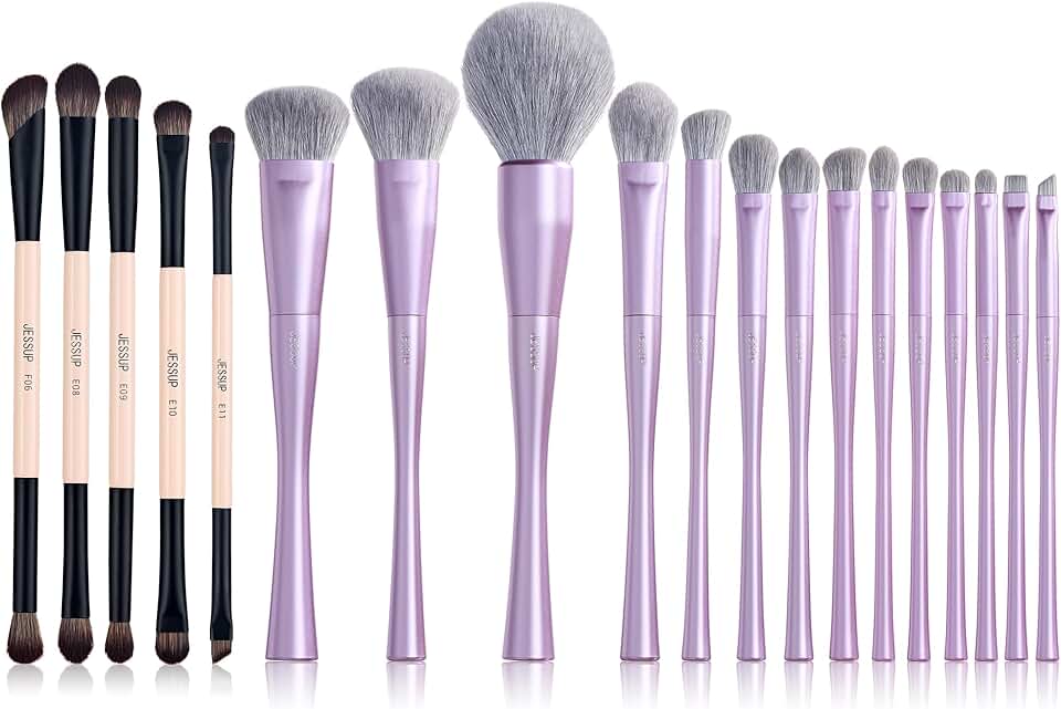 Five-piece double-ended makeup brush set