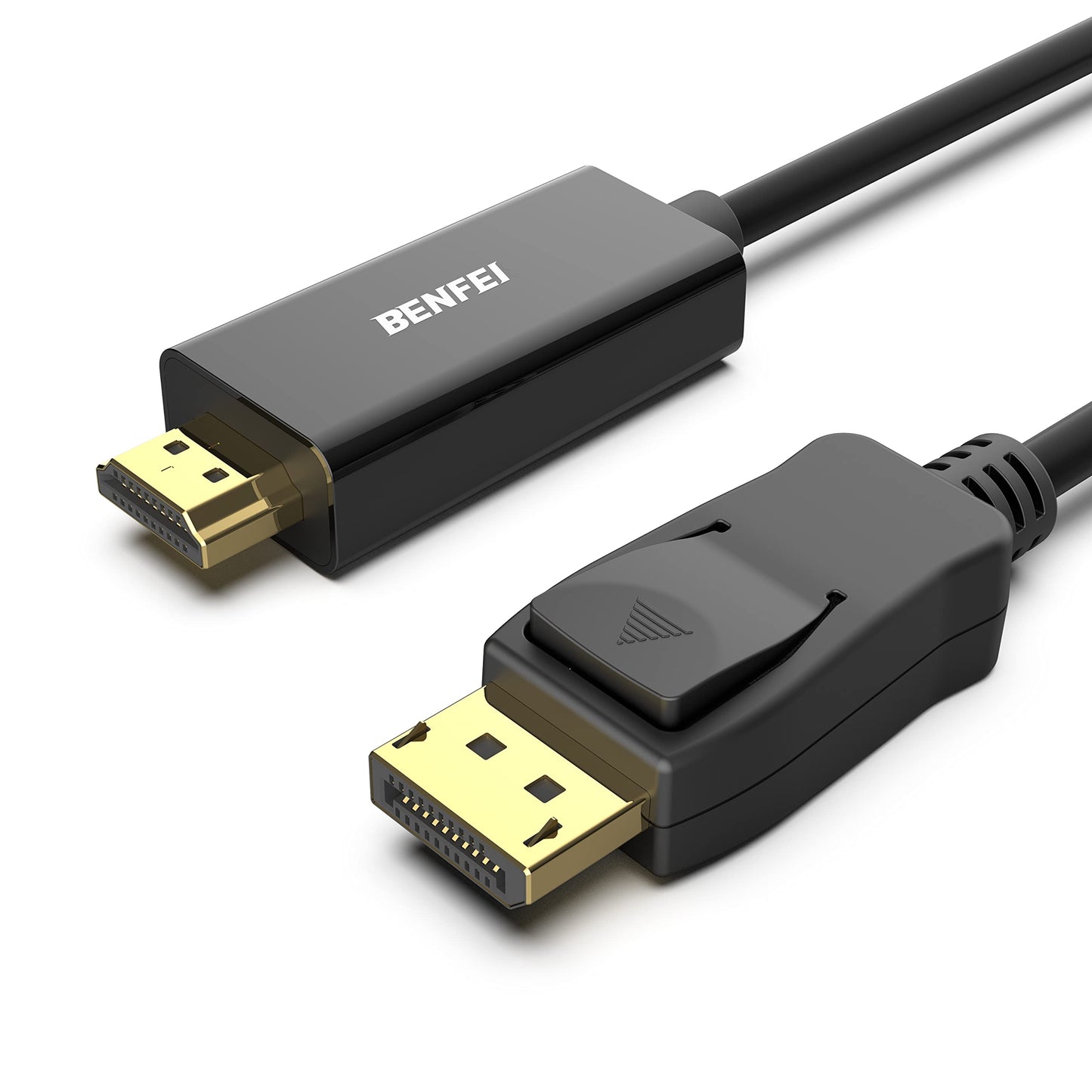 DisplayPort to HDMI 6 Feet Cable, DisplayPort to HDMI Male to Male Adapter Gold-Plated Cord Compatible with Lenovo, HP, ASUS, Dell and Other Brand