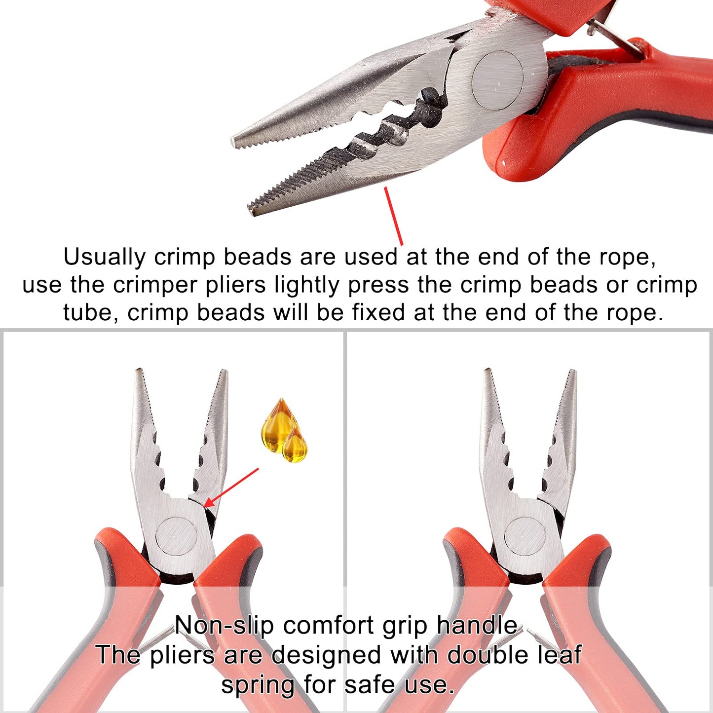 Carbon Steel Jewelry Crimping Pliers for Beads and Wire