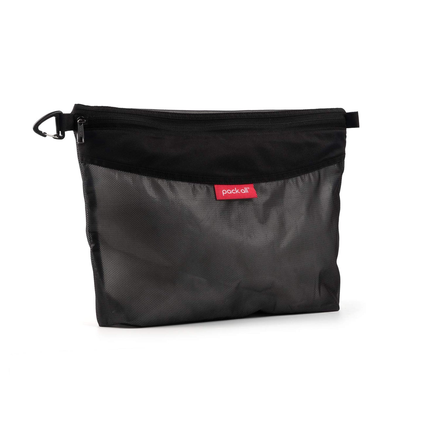 Large water-resistant mesh zipper pouch for storage and travel