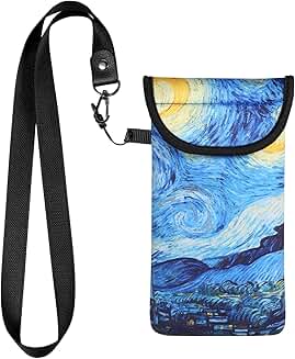 Neoprene Cell Phone Pouch with Belt Clip and Lanyard