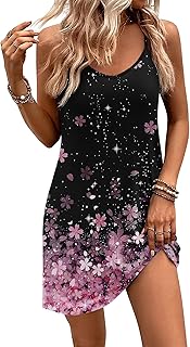 Women's V-Neck Sleeveless Nightgown with Adjustable Spaghetti Straps
