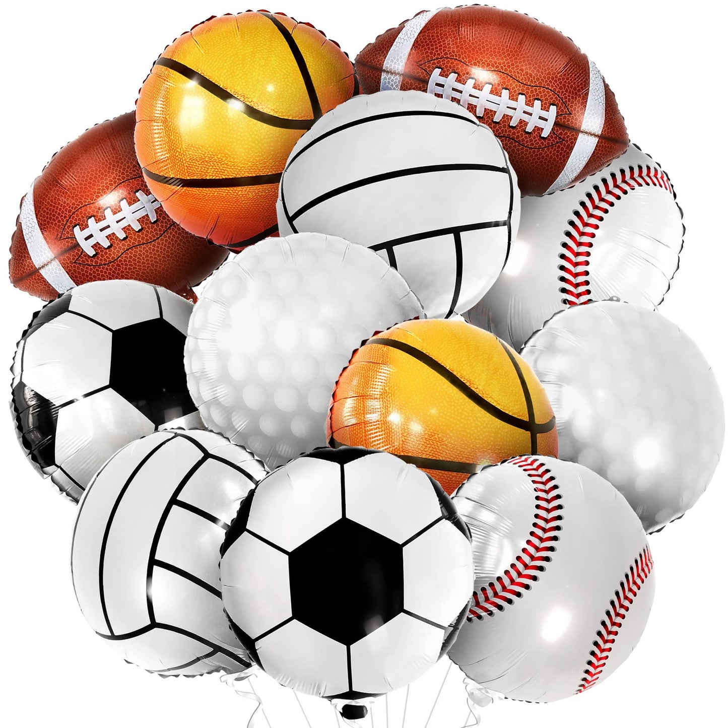 Sports Balloons Pack of 12 for All Sports Birthday Parties