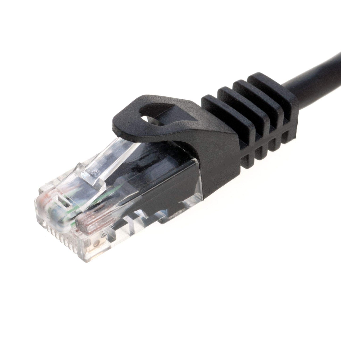 100ft Black Cat5e Ethernet Network Patch Cable Internet Wire for Modem, Router, Pc, TV, Consoles