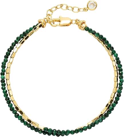 Trendy Dainty Gold Beaded Layered Bracelet for Women