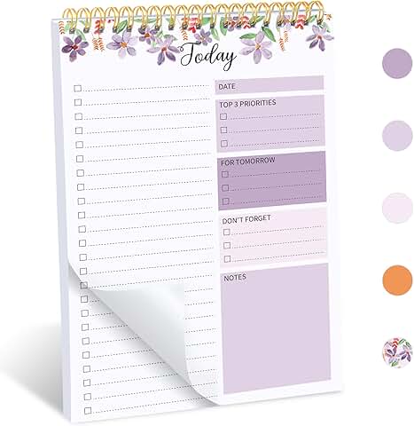 Daily To Do List Notebook with Checklist