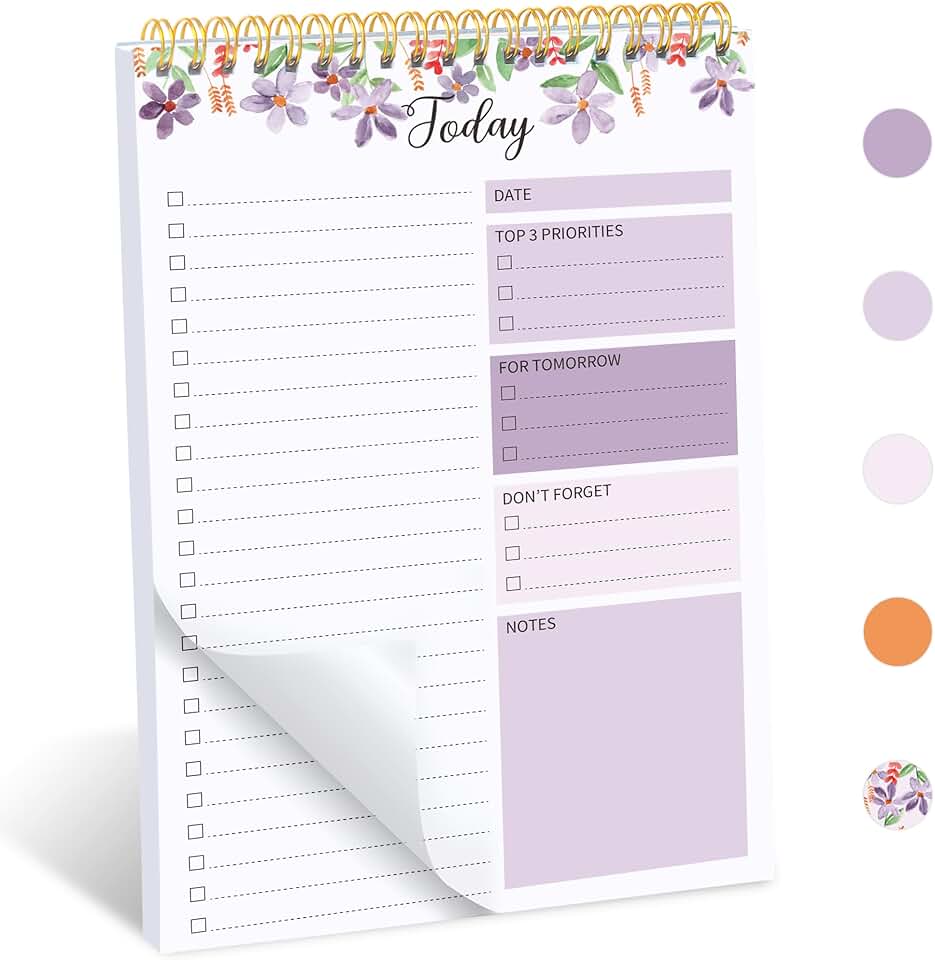 Daily To Do List Notebook with Checklist
