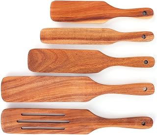 Wooden Spatula Set, 5 Pieces for Cooking and Stirring