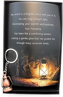 Bright Light Friendship Greeting Card with Lantern Keychain