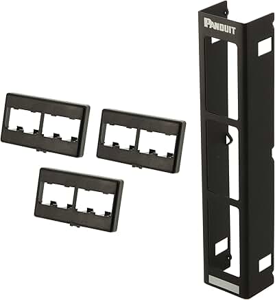 12-Port Flat Patch Panel in Black