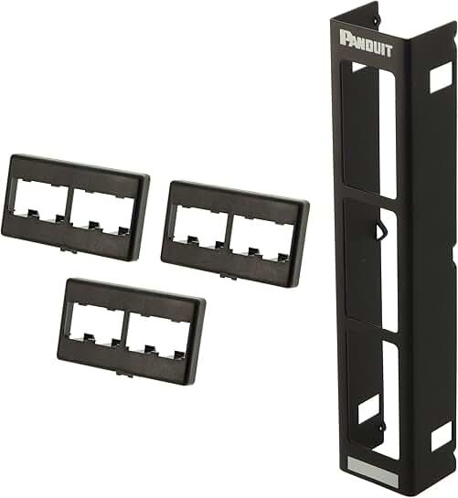 12-Port Flat Patch Panel in Black