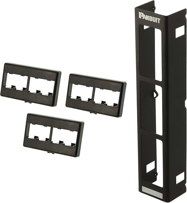 12-Port Flat Patch Panel in Black