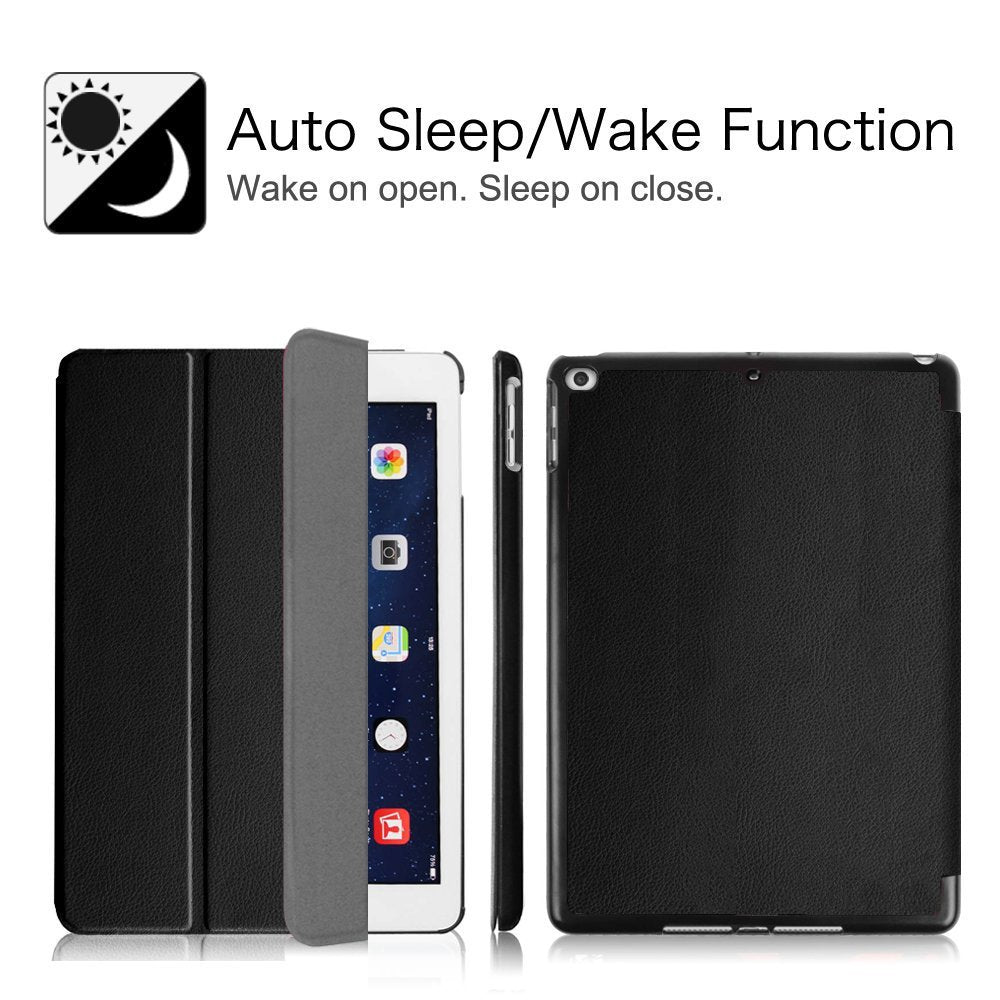 Case for iPad Air 2 9.7" - [SlimShell] Ultra Lightweight Stand Smart Protective Case Cover with Auto Sleep/Wake Feature for iPad Air 2, Black