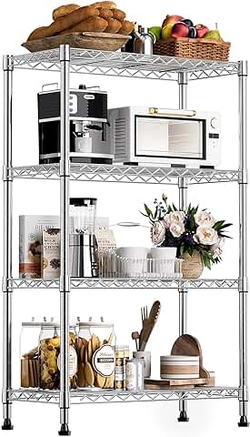 4-Tier Steel Storage Shelving Unit, 1000 lbs Capacity