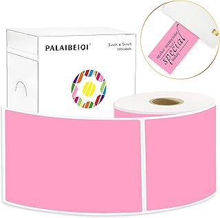 Pink 3x5 Inch Waterproof Label Stickers, 300 Pack