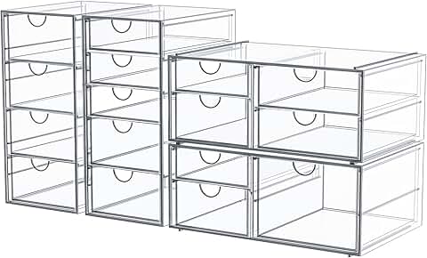 16-Drawer Makeup and Office Organizer Set