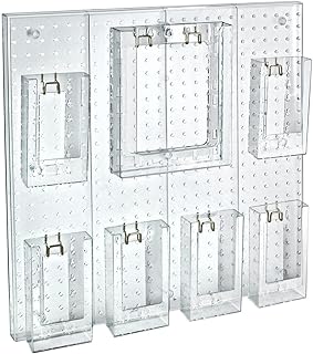 7-Pocket Multi-Tier Wall Brochure Holder in Clear Acrylic